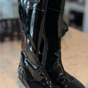 Cole Haan Shiny Black Rain Boots